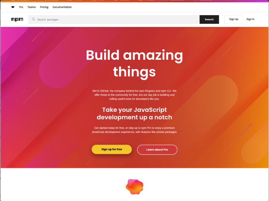 Screenshot of a sample phishing website, `npmjs[.]cam`, identified by Datadog in September 2025. Domains used in other phishing campaigns include*`npnjs[.]com *and npmjs[.]help