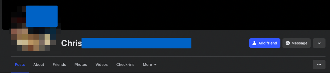 Identifying the likely individual's Facebook profile