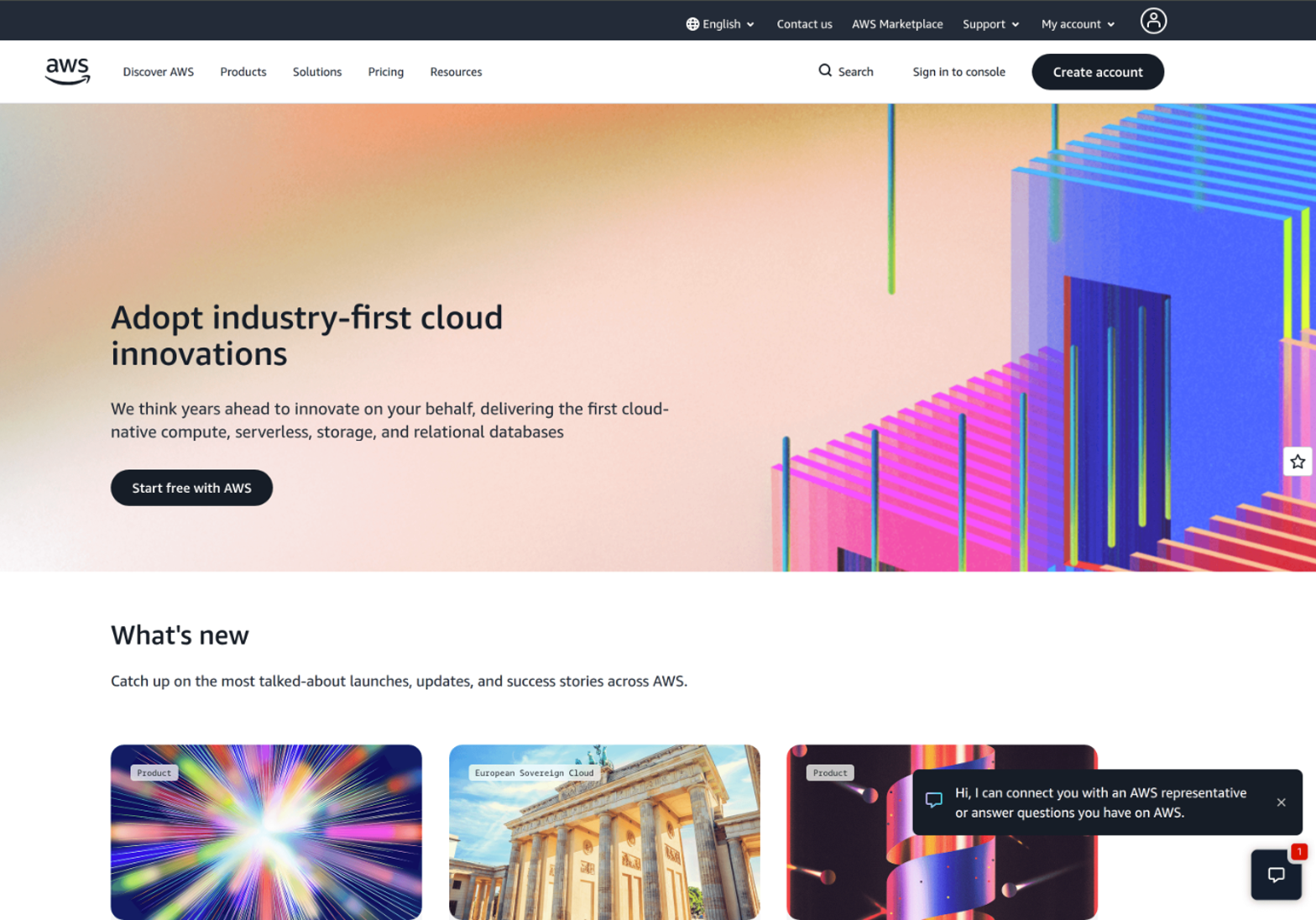 AWS homepage shown as the redirect destination for anti-analysis URL paths (click to enlarge)