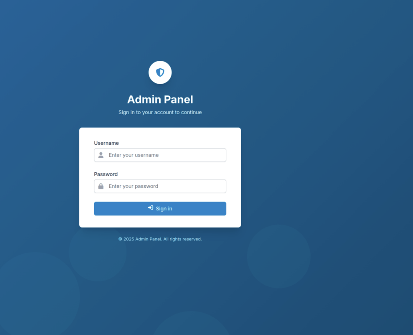 Administrative panel login page exposed on TCP port 3000 on both phishing kit servers (click to enlarge)