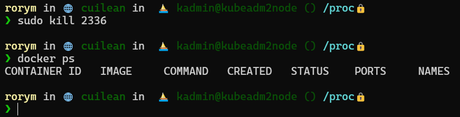 Killed nginx process