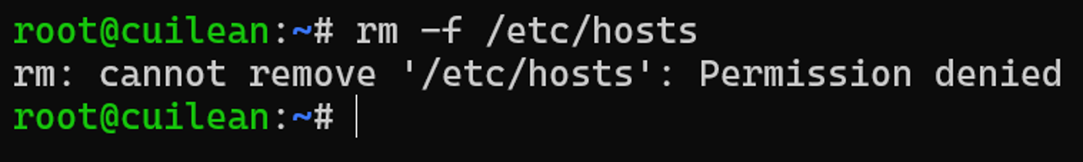 The root in a user namespace cannot edit system files