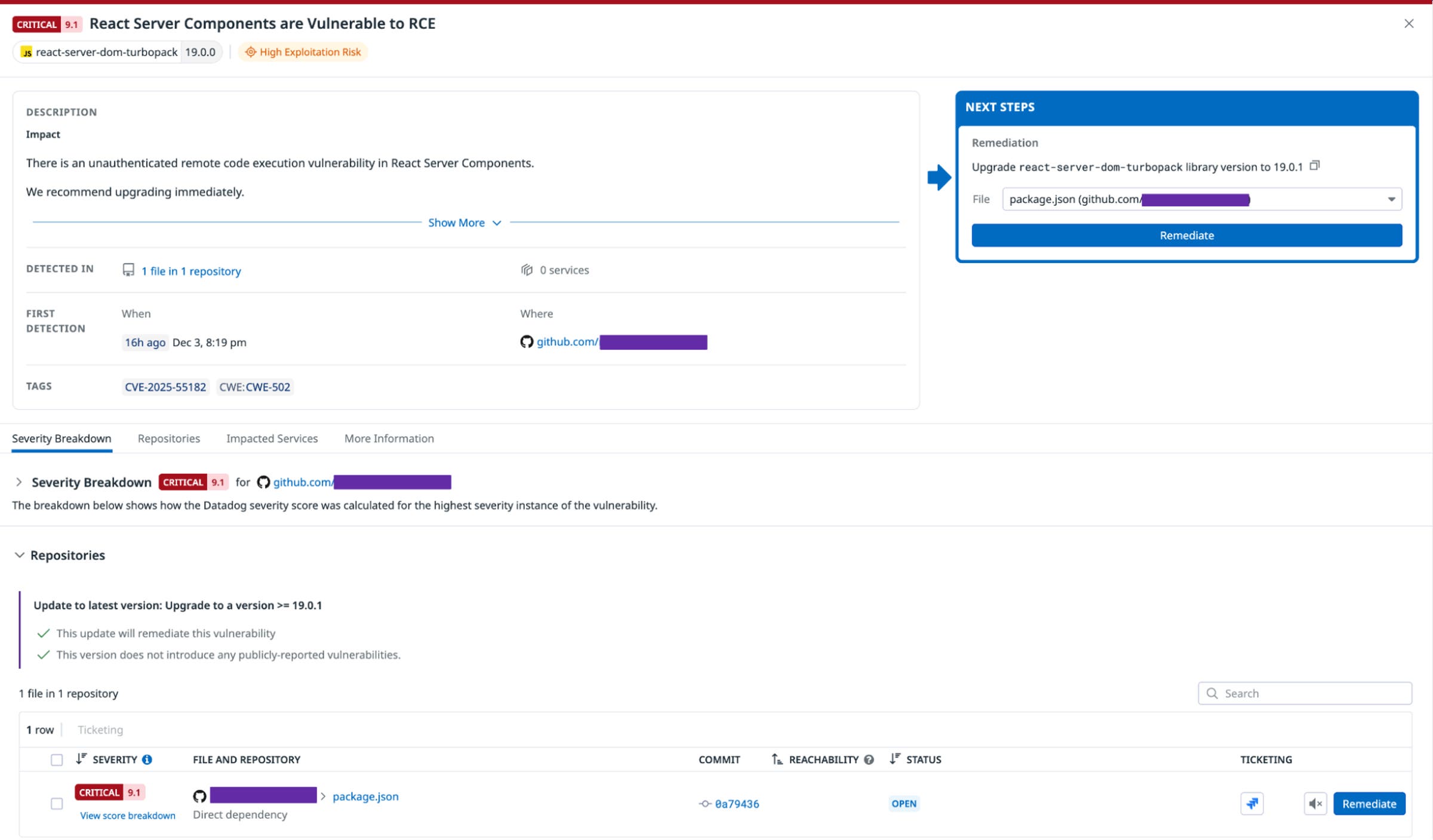 react2shell (cve-2025-55182): rsc flight decoder... CVE-2025-55182 (React2Shell): Remote code execution in React Server ...