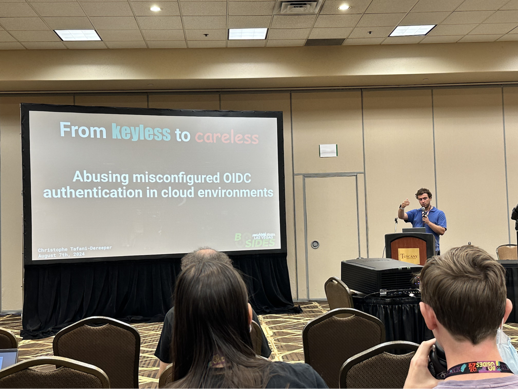 Christophe Tafani-Dereeper at BSides Las Vegas