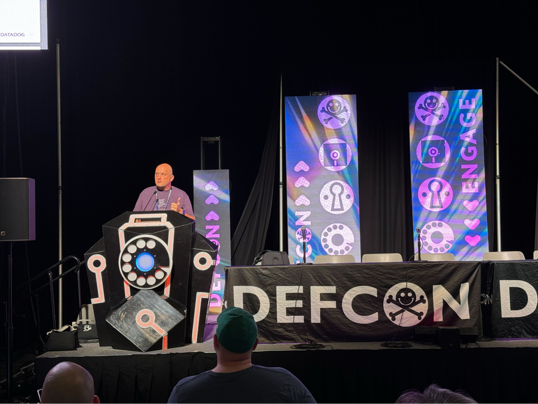 Nick Frichette on the DEF CON main stage