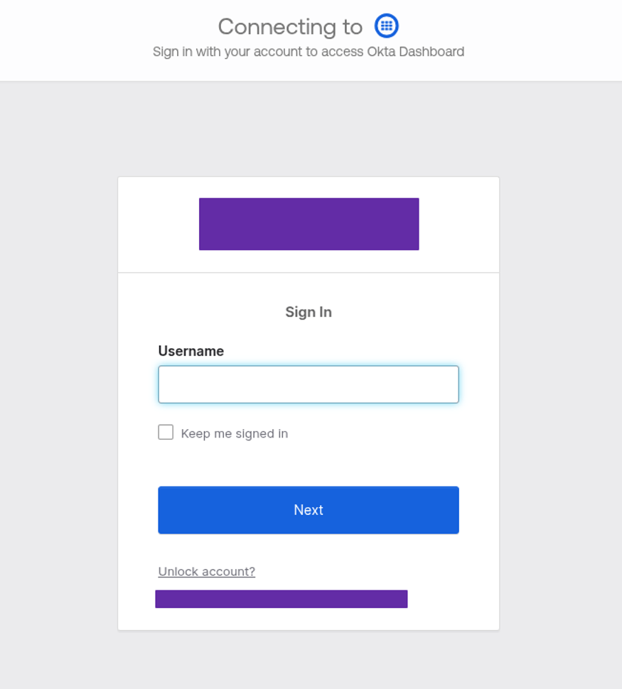 Sample phishing page hosted on sso.okta-secure[.]io, including password recovery instructions and the logo of the targeted organization (click to enlarge)