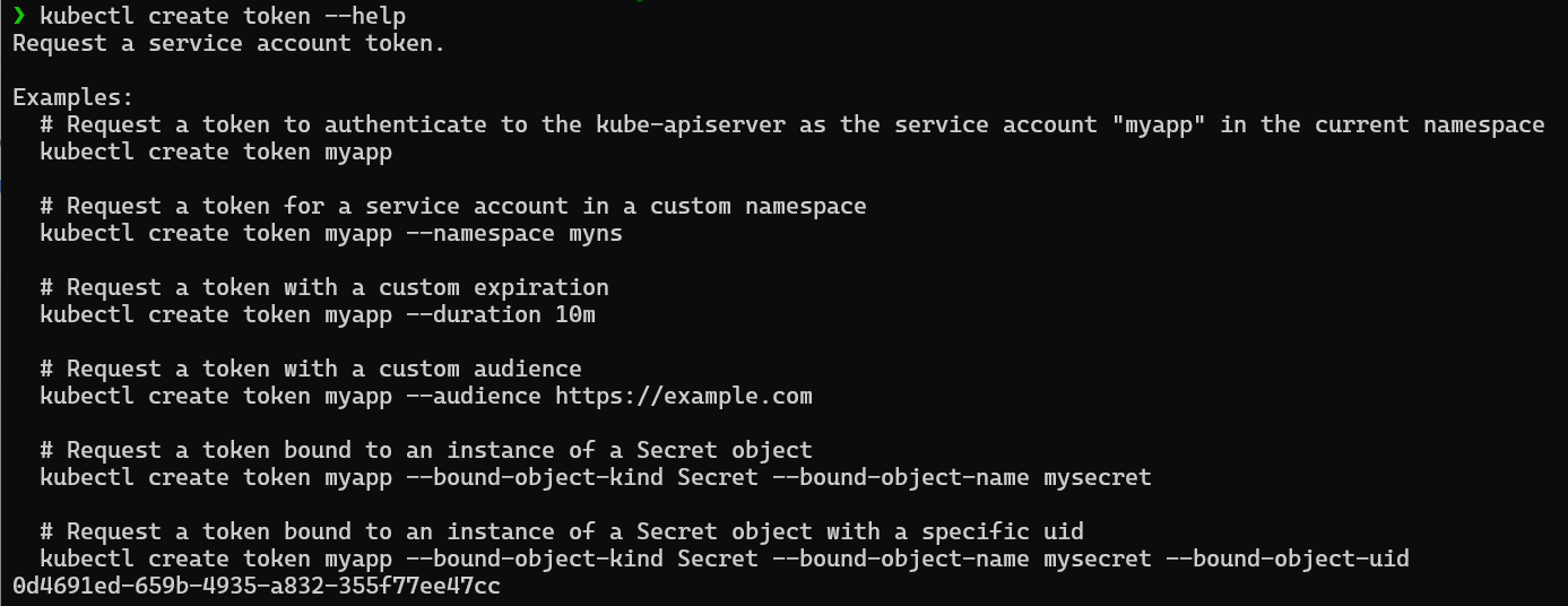 Kubectl Create Token