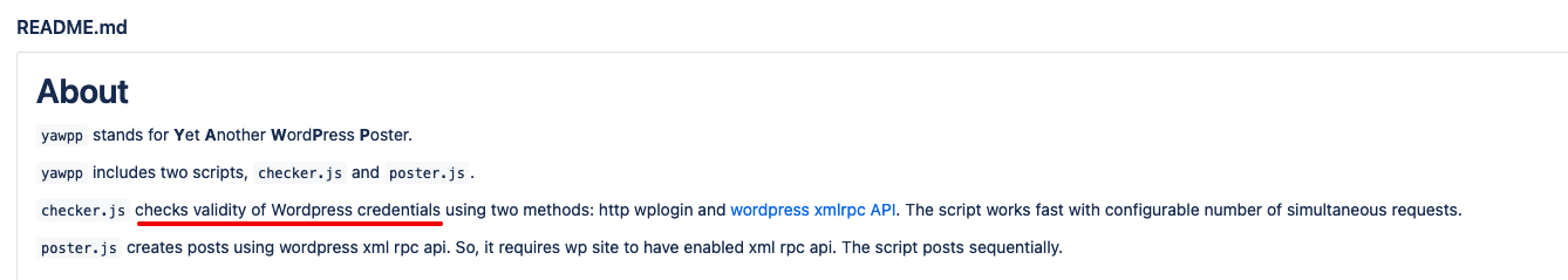 README from the 'yawpp' project