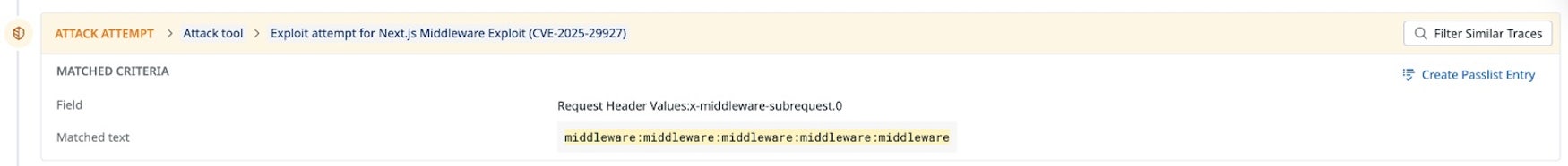 New WAF rule (click to enlarge).