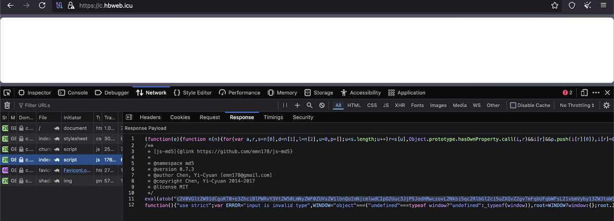 Javascript file that evaluates a base64-encoded string (click to enlarge)