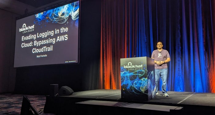 Nick Frichette, from the Datadog Security Research team, at BlackHat US 2023