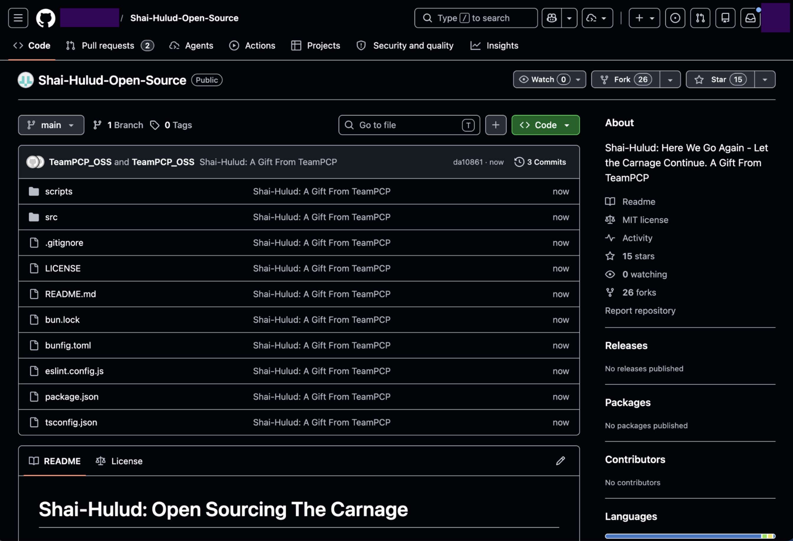 Shai-Hulud Goes Open Source | Datadog Security Labs
