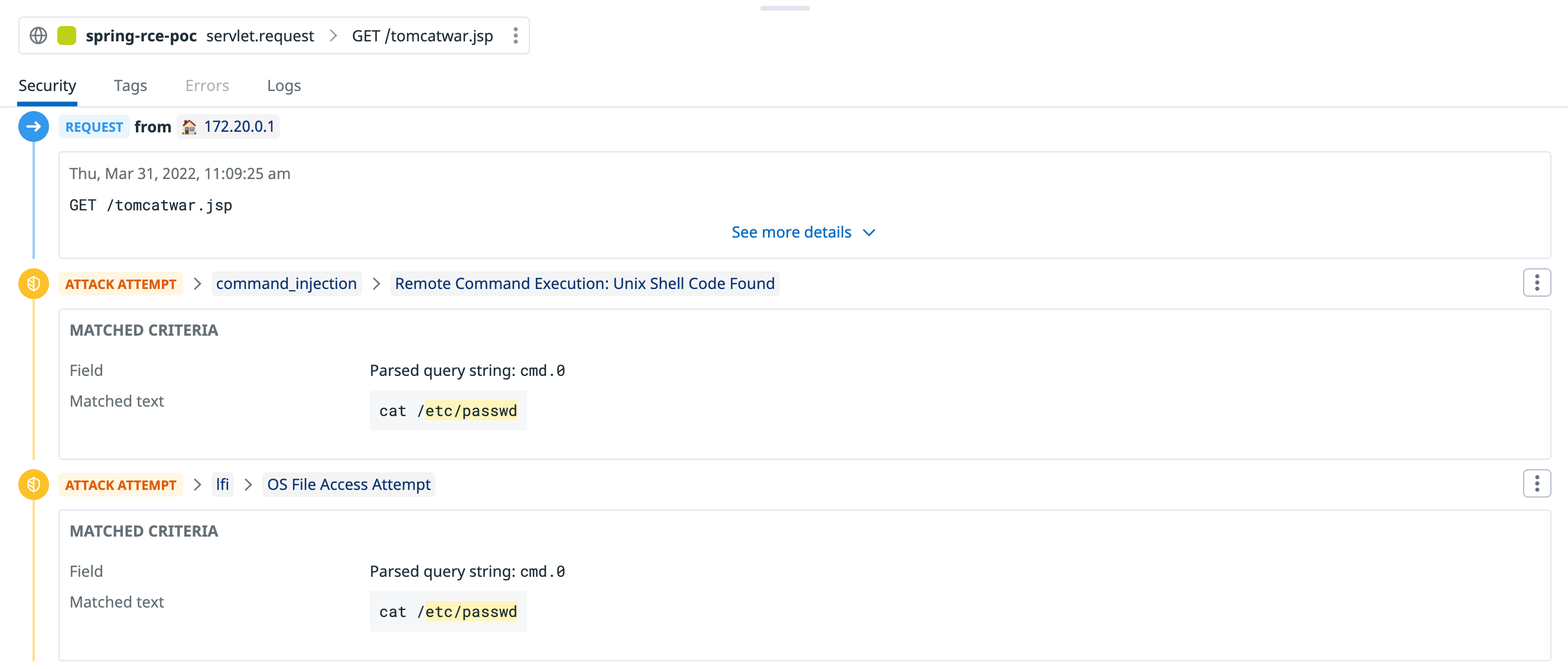 Datadog AppSec webshell
