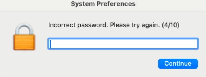 SHub displaying incorrect password retry count (click to enlarge)
