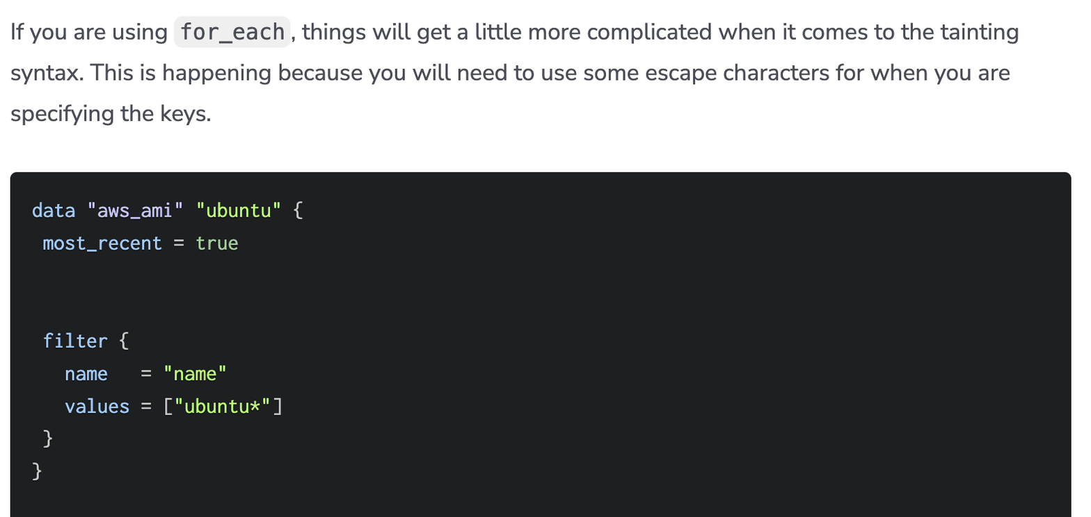 Vulnerable code searching for any AMI that starts with `ubuntu`.